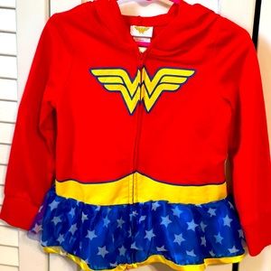 Wonder Woman little girls hoodie and mini tutu.